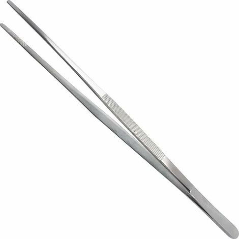 AMXCNOY Extra 30 cm lange Edelstahlzange mit präziser gezahnter Spitze für Aquascaping, Gartenarbeit, Kochen, industrielle Arbeiten und weitere Anwendungen (1/4)