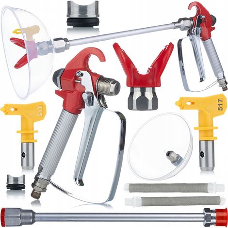Set di Accessori per Verniciatura con Pistola, Lancia 30cm, Ugello 517 – Alta Qualità, Facile Installazione, Compatibile con Graco, Wagner, Titan