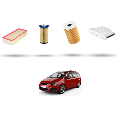 Kit tagliando 4 filtri compatibile con Seat Alhambra II (710 ,711) 2.0 TDI 100kw Dal 2010 (1/5)