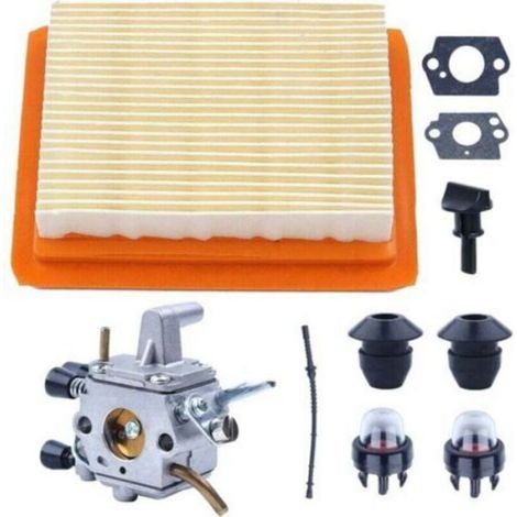 Kit carburateur pour Stihl FS120 FS200 FS020 FS202 FS300 FS350 avec débroussailleuse, joint, filtre à air, tuyau d'essence (1/4)
