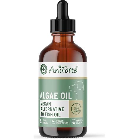 Huile d’Algues 50 ML pour Chiens & Chats – Riche en Oméga-3 Végétaliens, Soutien Articulations, Peau et Pelage (1/5)