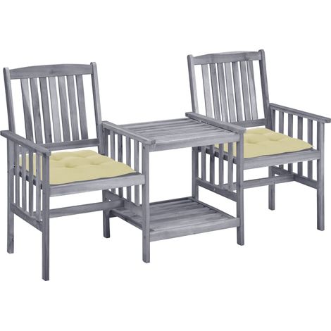Furniture Limited - Chaises de jardin avec table à thé et coussin (1/5)