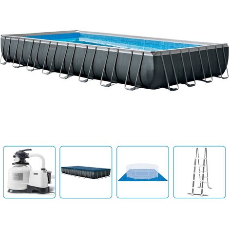 Piscine à cadre Intex Ultra XTR - 975 x 488 x 132 cm - Rectangulaire - Avec pompe à filtre à sable + accessoires