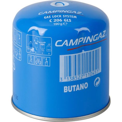 Bomboletta gas con valvola di sicurezza per lume e riscaldatori