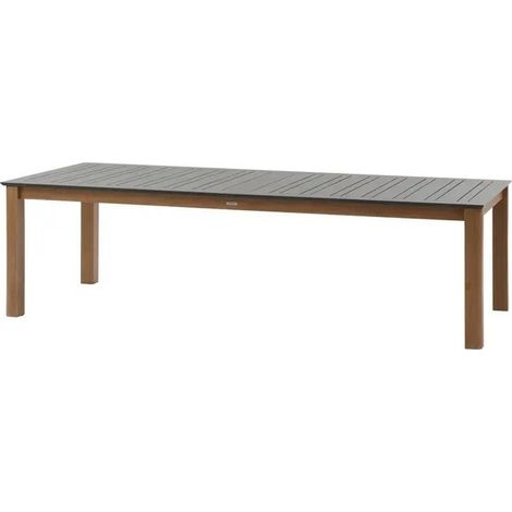 Tavolo da giardino rettangolare allungabile in alluminio miceira graphite & honey 14 posti - Hespéride (1/5)
