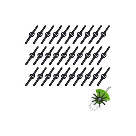 60PCS Lame en Plastique de Tondeuse à Gazon Lames De Rechange pour Coupe-Bordures Lame de Rechange pour Coupe-Herbe en Compatible avec les tondeuses 3 en 1 (1/5)