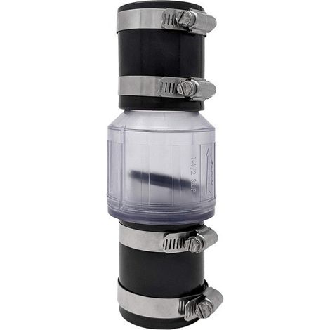 Silent 1.5-inch wastewater check valve, 2-inch CV-150 check valve, spring-loaded baffle plate.--DTEKGAZ