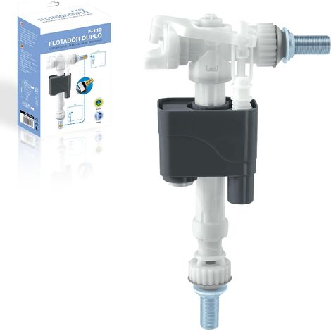 Flotteur de chasse d'eau universel - Vanne de remplissage réservoir bas 3/8", bouée réglable, hauteur réglable, installation verticale ou latérale, système Eco antibruit (1/5)