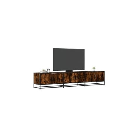Meuble TV chêne fumé 210x35x41 bois d'ingénierie (1/5)