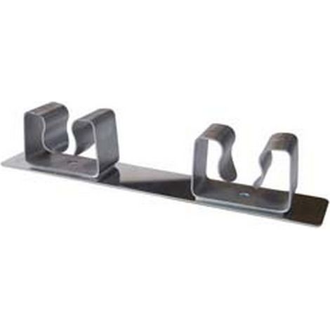 1PZ GANCIO APPENDISCOPA 2 POSTI ACCIAIO INOX