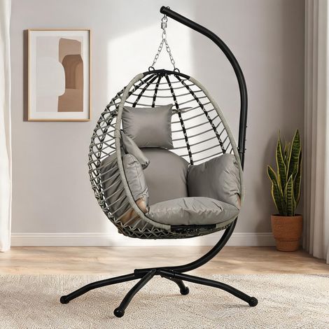 Fauteuil suspendu grau en stahl Polyester 110 x 100 x 188 cm (1/5)