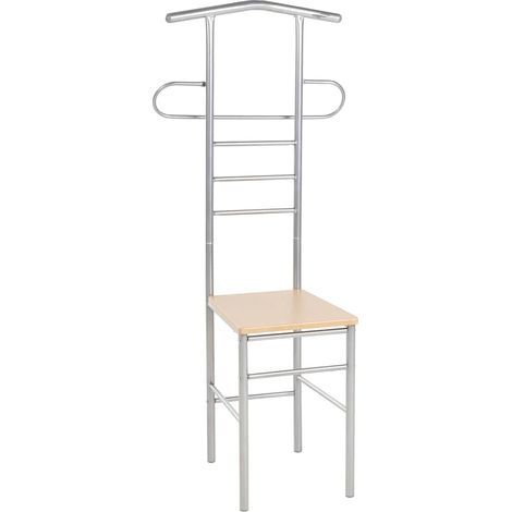 Chaise valet de nuit lot de 2 métal