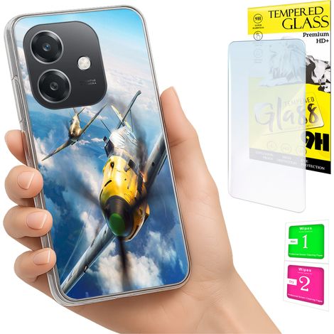 Funda para Oppo A40 / A40m / A60 5G con cubierta para foto y tapa trasera de cristal 9H. (1/5)