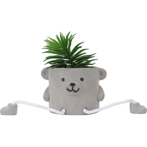Plantes artificielles en pot aux détails saisissants, à l'aspect adorable et aux couleurs durables  décorations de plantes grasses suspendues en pot de ciment, idéales pour les bureaux et les maisons.