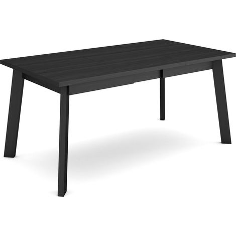 Skraut Home - Mesa Comedor, Mesa Fija Cocina y Salón, 170, Para 8 Comensales, Patas de madera, Estilo Moderno, Negro (1/5)