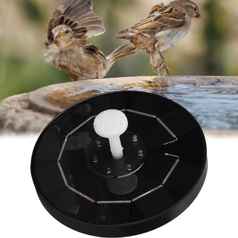 Baignoire d'oiseau solaire avec fontaine LED multicolore pour jardin - 3.5W RGB avec tête de pulvérisation transparente et batterie intégrée (1/5)
