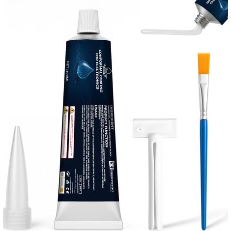 100ml Gel Isolant Electrique, Mastic Adhésif Silicone, Imperméable, Haute Fluidité, Isolant Transparent, Pour Circuits Imprimés, Lampes Led, Cartes De Commande D'Appareils Électroménagers (1/5)