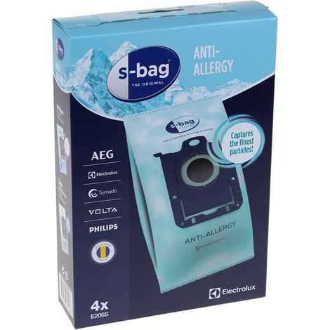 Electrolux - sac aspirateur -s bag anti-allergie e206s 4 pieces - (1/2)