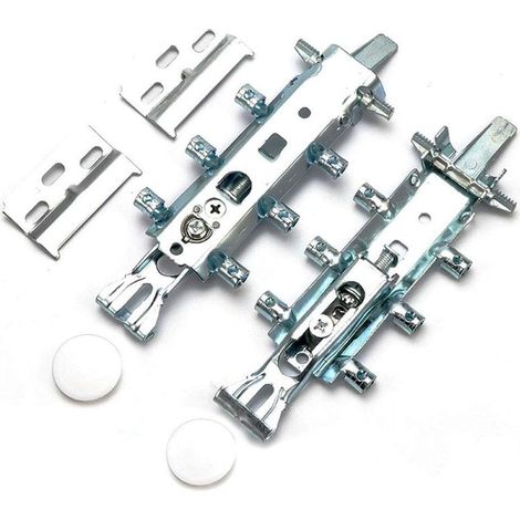 Lot de 2 supports muraux universels pour placards de cuisine avec capuchons (1/5)