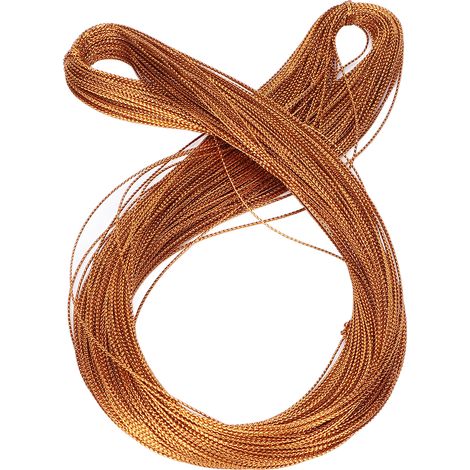 Cordon d'extension pour dreadlocks, élastique à cheveux style ethnique, élastique à tresses personnalisé à dégradé de couleurs pour enfants et adultes, or brillant (1/5)