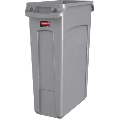 Conteneur tri des déchets 87 Litres, en plastique gris, SLIM JIM