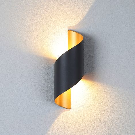 Moderne de Lampe Applique Murale Interieur 10W Spirale Exterieur Up Down Lampe Murale en Métal 3000K Blanc Chaud Applique Murale LED (1/5)