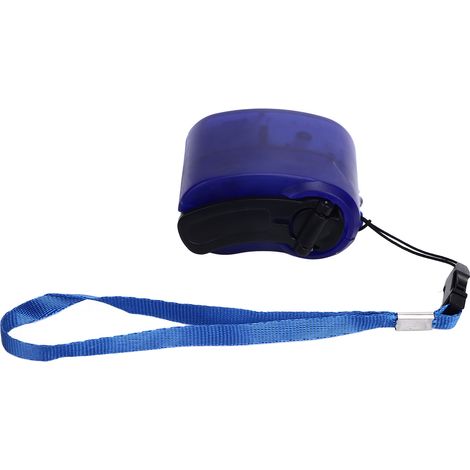 Ortviai Chargeur d'urgence manuel USB à manivelle pour smartphone – Bleu, portable et compact pour randonnée, camping, extérieur (1/4)