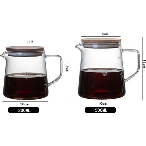 Cafetière 500 ml avec couvercle pour thé pour café (1/4)
