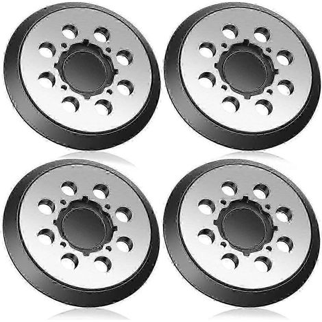 Lot de 4 plateaux de rechange robustes pour ponceuse orbitale à dos métallique, 12,7 cm (5 pouces), avec crochets à 8 trous, compatible avec le modèle DWE6421 (1/5)