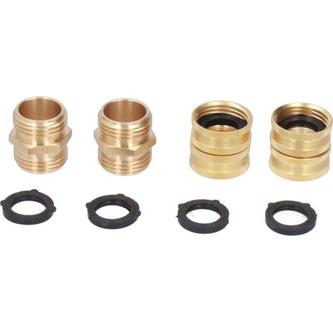 Raccord de tuyau d'arrosage 3/4 po, filetage double mâle/femelle, adaptateur en laiton pour tuyau d'eau, équipement d'arrosage
