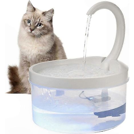 Schwanenhals-LED-Katzenbrunnen, automatischer Spender mit Bewegungssensor, 2 l, geräuschlos, dreifache Filterung, aus robustem ABS-Kunststoff, ideal für Haustiere (1/5)