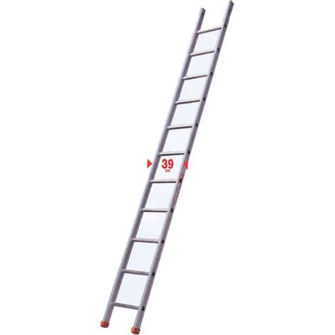 Scala in alluminio singola da appoggio a pioli - Facal Genia - Varianti: 14 gradini