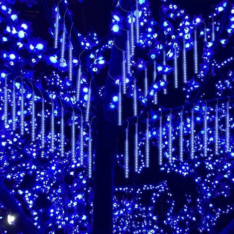 YMYNY Meteorschauer-Regenlichter, LED-Meteorschauer-Regenlichter, wasserdichte Regenlichter für den Außenbereich, 30 cm, 8 Röhren, 192 LEDs, für Hochzeitsfeiern, Weihnachtsabende, Heimbäume, Tannengär (1/4)