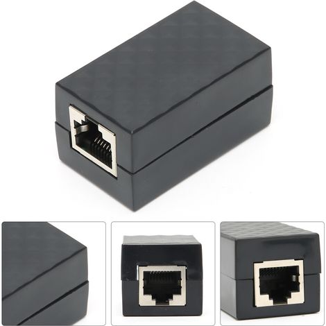 Adattatore di prolunga per cavo Ethernet placcato in oro, connettore RJ45 plug-and-play, adatto a diverse soluzioni di rete, facile da installare.
