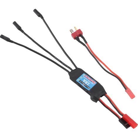 Contrôleur de vitesse électronique (ESC) sans balais 18 A, câble de connexion pour moteur, connecteur banane femelle 3,5 mm pour batterie 2 à 4S, compatible WLtoys K989 (1/5)