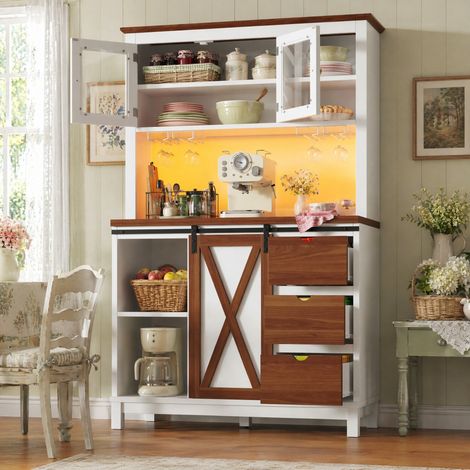 Armario de cocina con LED y puerta corredera 104 cm OKMYHOME (1/5)