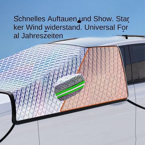 Protection solaire pour la chaleur du soleil et les rayons UV, protection solaire pour fenêtres et latérales, protection solaire de voiture, demi-couverture, hiver, antigel, pluie, gel, soleil (1/4)