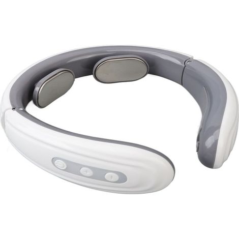 Masseur cervical en U sans fil chauffant - Intelligent portable - Soulagement tension cervicale - Blanc (1/5)