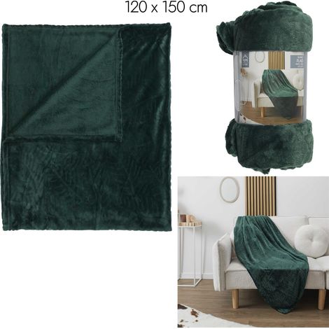 Plaid - HOME DECO FACTORY - Flanelle Embossé - Vert (1/4)