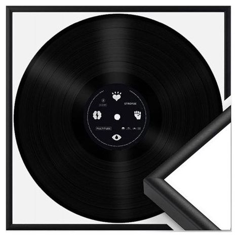 Support mural - AVIZAR - 12,5 pouces - Aluminium - Noir - Pour vinyles 33 tours (1/3)