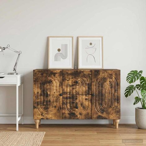 Meuble TV Chêne fumé 89 x 34,5 x 60 cm Bois d'ingénierie vidaXL (1/5)