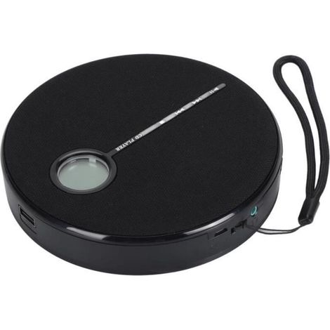 Reproductor de CD portátil con Bluetooth 5.0, batería recargable de 2000 mAh y altavoz para coche (1/4)