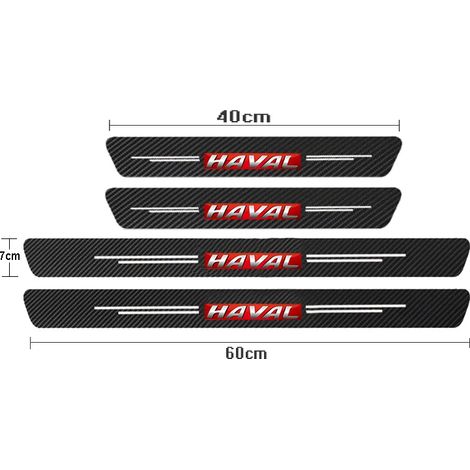 (4 pièces pour Haval rouge) Protections de seuil de porte en fibre de carbone,autocollants pour Haval H6 H2 H3 H9 M6 F7 F7X Jolion 2021 - Accessoires auto (1/3)