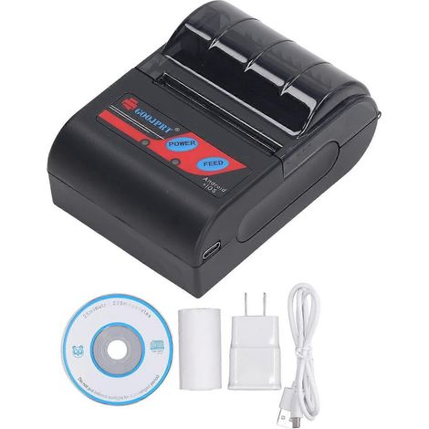 Imprimante thermique de reçus Bluetooth, imprimante portable pour supermarchés et restaurants, 100–240 V