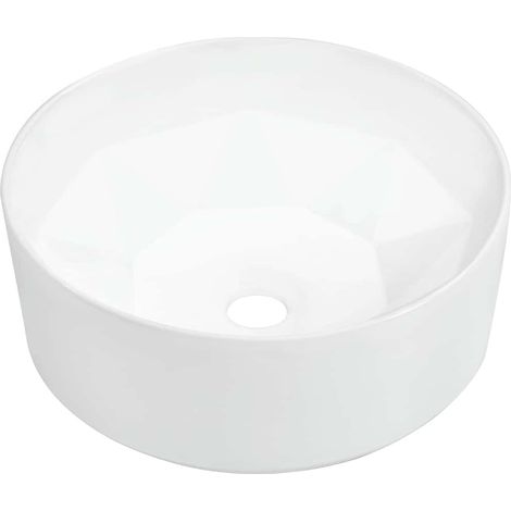 Lavabo vasque à poser Luxueux, Bac à laver, 36x14 cm Céramique Blanc OIB5377E (1/5)