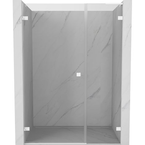 Mexen Lunar-B L porte de douche pivotante gauche 145 cm, transparent, blanc - 832SL-145-050-20-00-L (1/5)