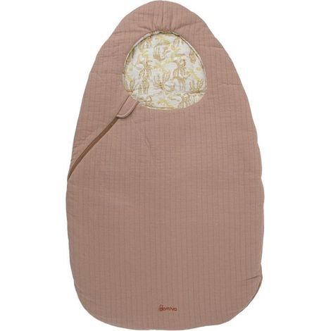 Reversibles einfarbige Engelshäuschen / Safari-Muster Rose Blush 0-3 Monate