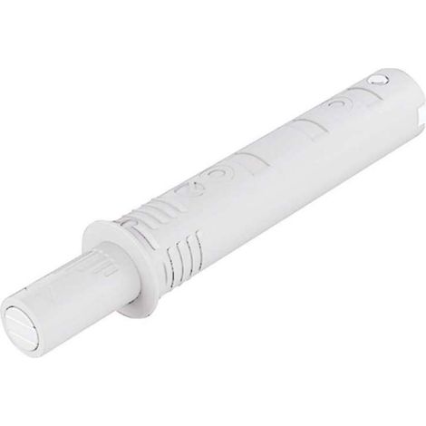 Loquet pousse lâche à encastrer renforcé – Décor blanc – Sortie piston 20 mm – Recommandé pour porte lourde (1/5)