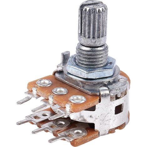 Deux potentiomètres rotatifs linéaires doubles B50K 50K Ohm à 6 bornes (1/5)