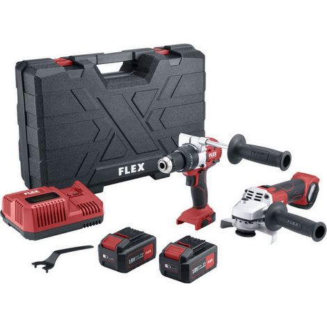 Flex Maschinen-Set: PD 2G 18.0-EC FS55 + L 125 18.0-EC, 2x 5,0 Ah und Lader (1/6)